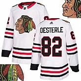 Blackhawks #82 Oesterle White With Special Glittery Logo Adidas Jersey,baseball caps,new era cap wholesale,wholesale hats